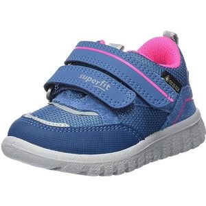 Superfit Sport7 Mini Sneaker voor meisjes, Blauw Roze 8060, 3 UK Narrow