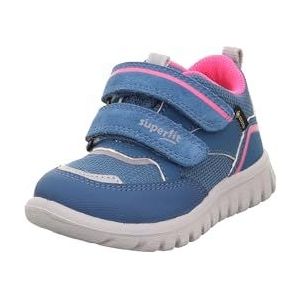 Superfit Sport7 Mini Sneaker voor meisjes, Blauw Roze 8060, 3 UK Narrow