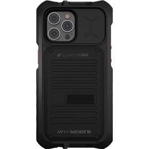 Element Case Black Ops voor iPhone 13 Pro - Agressief robuust, tactisch en schokbestendig iPhone 13 Pro hoesje met portemonnee/kaarthouder en mechanische standaard - zwart (EMT-322-252FU-01)
