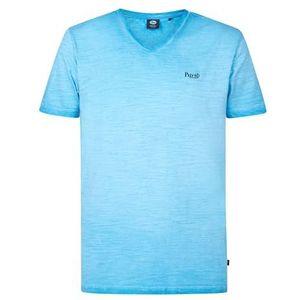 PETROL INDUSTRIES Heren T-shirt SS V-hals M-1040-TSV662; Kleur: Electric Blue; Maat: XL, Elektrisch blauw., XL