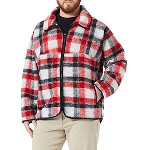 True Religion Heren Zip Check Oversize Jacket, LAZURI Blue, Standaard