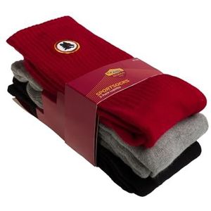 AS Roma Sportsokken, verpakking van 3 stuks