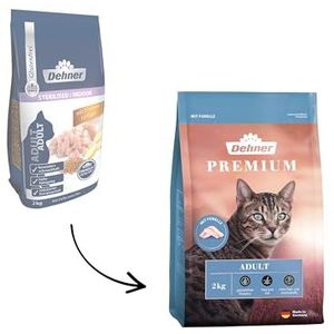 Dehner Premium kattenvoer, droogvoer, volwassen forel, 2 kg