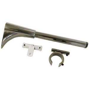GARDINIA Universele muurbeugel, incl. ring- en kruis-adapter, voor gordijnroedes van Ø20 mm, Chicago-collectie, metaal, titanium