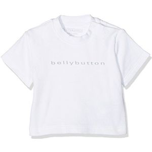 bellybutton 0007101-1000 Baby T-shirt wit met logoprint, wit (bright white 1000), 50 cm