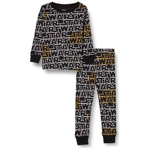 Amazon Essentials Jongens Disney Marvel Family bijpassende katoenen pyjama slaapsets, 2-delig Star Wars-logo, 5 jaar