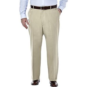 Haggar B&T Premium No Iron Khaki Classic Fit Flat Front Casual Pant onderbroek
