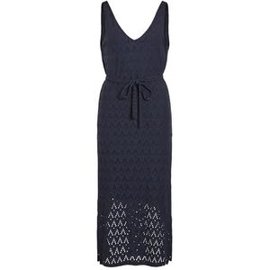 Vila - Viamalina - Midi Jurk - Blauw - Polyester