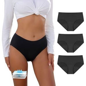 Carer Menstruatie-ondergoed met 50 ml onmiddellijk absorberende pad, comfortabel en lekvrij, 3 stuks