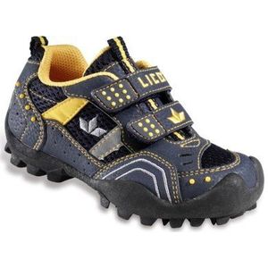 LICO Mario V 360110, jongens klassieke lage schoenen, blauw, (marine-grijs-geel)