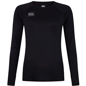 Canterbury Dames Vapodri Superlight T-shirt met lange mouwen, zwart/Gunmetal grijs, 18