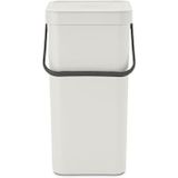 Brabantia Sort & Go Prullenbak, Afvalemmer, Light Grey , 16 Liter