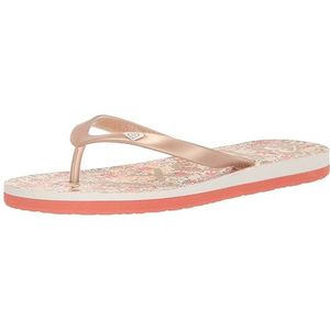 Roxy Dames Tahiti V Flip-Flop Sandaal, Wit/Rood Oranje 233, 4 UK, Wit Rood Oranje 233, 37 EU