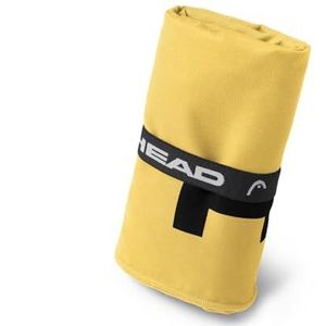 Head Active Microvezel handdoek met elastiek, licht, sneldrogend, geschikt als multifunctionele handdoek, absorberende badhanddoeken, ruimtebesparend, voor op reis, 70 x 140 cm, Sunny Yellow