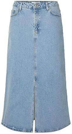 Selected - Krista-gerda - Spijkerrok - Blauw - Maxi-lengte - Hoge Taille