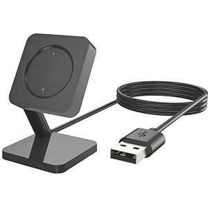 System-S USB 2.0 kabel 100 cm laadstation voor Amazfit GTR 4 3 GTS 4 3 smartwatch zwart