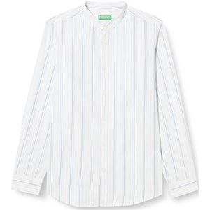 United Colors of Benetton Shirt 5DU6UQ002, gestreepte patroon, meerkleurig, 94D, XXL heren, meerkleurig gestreept patroon 94D, XXL