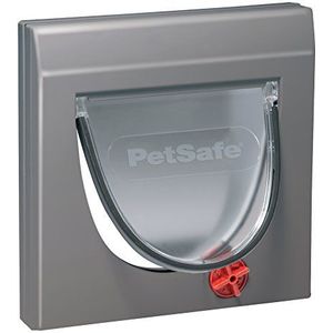 PetSafe Staywell Handmatige kattenklep klassiek met 4 sluitopties, geschikt voor huisdieren tot 7 kg, grijs, 1 stuk (1 stuk verpakking)