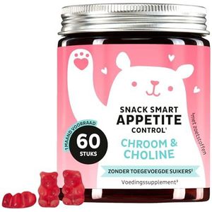 Snack Smart Apettite Control - Met chroompicolinaat en choline - Zonder Toegevoegde Suikers, Veganistisch - 60 stuks (1 maand) - Bears with Benefits