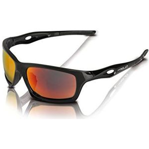 XLC Unisex - Kingston SG-C16 zonnebril voor volwassenen, zwart/rood, één maat