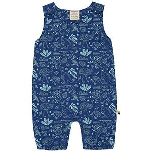loud + proud Uniseks kinderspeleropdruk, GOTS-gecertificeerde romperbroek, Ultramarijn, 60