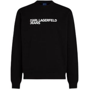 KARL LAGERFELD JEANS Regular Essential Logo Sweat, zwart, L