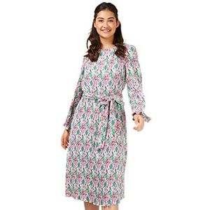 Little Mistress Dames Mendes bloemenprint engel mouw shift midi-jurk maat 8 UK veelkleurig