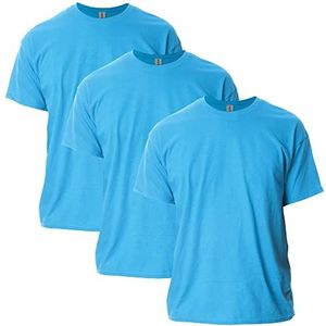 Gildan Heren Ultra Cotton Style G2000 Multipack T-shirt, saffier (3-pack), klein