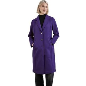 STREET ONE Dames A201958 mantel in wol-look, deep lila, 40, Deep Lilac, 40