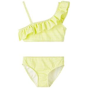 NAME IT Nkfziline Box Bikini voor meisjes, Lemon Tonic, 122/128 cm