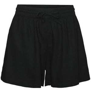 VERO MODA Shorts Elegant Short Lightweight Casual Summer Pants Bermuda Shorts, Colour:Black, Size:L