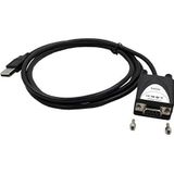 Exsys EX-1311-2F USB 2.0 naar 1x Seriële RS-232 1,8 m kabel met 9-pins aansluiting LED-display zwart