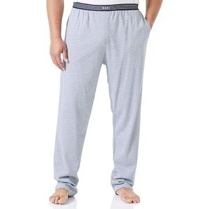 Dagi Gestreepte pyjama voor heren met normale taille, Wit-marine, S