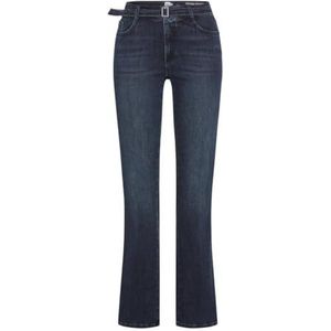 Brax Dames  Style MARY USED BLUE BLACK, denim donkerblauw, maat 34