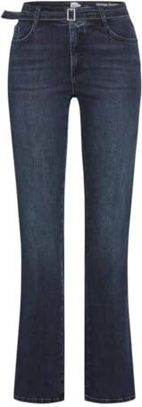 Brax Dames  Style MARY USED BLUE BLACK, denim donkerblauw, maat 34