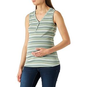 ESPRIT Maternity Dames Nursing Mouwloos Stripe T-shirt, Frosty Green - 311, 40