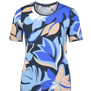 Betty Barclay T-Shirt mit Print (1-tlg) Rippbündchen, Muster: Punkte