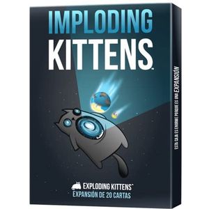 Exploding Kittens Imploding Kittens Kaartspel voor kattenliefhebbers en explosies, vanaf 7 jaar, 2 tot 6 spelers, 15 minuten per spel, Spaans