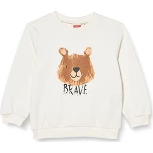 Koton Babyboy Sweatshirt met lange mouwen, ronde hals, teddybeer bedrukt katoen, ecru(002), 9-12 Monate