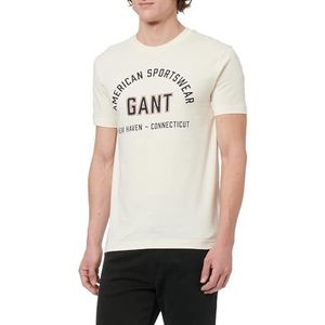 Gant - 2003364 - T-shirt - Beige - Katoen - Korte Mouwen