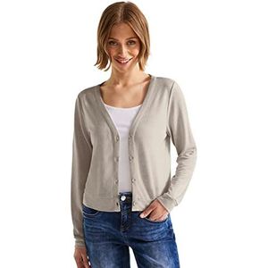 STREET ONE Dames A320106 Cardigan Bolerojas, Smooth Stone Zand, 46