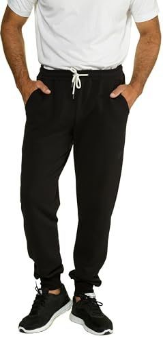 JP 1880 Heren grote maten grote maten Menswear L-8XL joggingbroek, basic, recht gesneden, basic fit, tot 8XL 702635, zwart, L