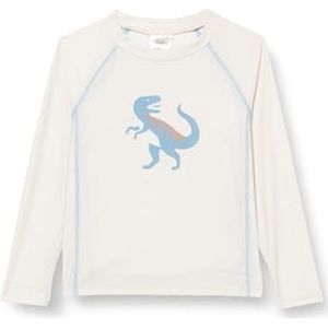 Playshoes Dino Rash Guard T-shirt, uniseks, voor kinderen en jongeren, ecru lang dino, 110-116