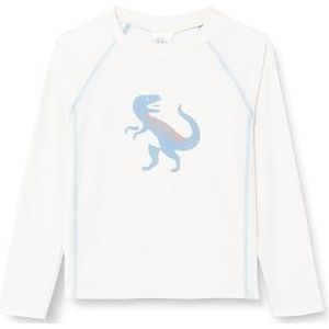 Playshoes Dino Rash Guard T-shirt, uniseks, voor kinderen en jongeren, ecru lang dino, 110-116