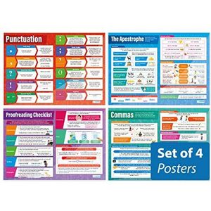 Nauwkeurig schrijven Posters - Set van 4 | Engels Posters | Gelamineerd Glans Papier meten 850mm x 594mm (A1) | Taal Klas Posters | Onderwijs Grafieken door Daydream Education