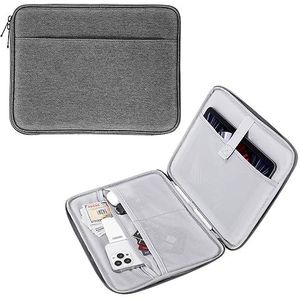 MoKo 9-11 inch tablettas, hoes voor 11 inch iPad Air M2 2024, iPad Pro 11 M4 2024, iPad Air 5/4/3/2/1, iPad 10th/9/8/7 Gen 10,2, Galaxy Tab S9 11 inch 2023, polyester beschermhoes met vakken,