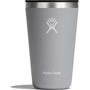 HYDRO FLASK - All Around Thermische Tumbler 473 ml (16 oz) met Afsluitbaar Press-In Deksel - Roestvrij Stalen Vacuüm Geïsoleerde Beker - Thermosbeker voor Warme en Koude Dranken - BPA-vrij - Birch