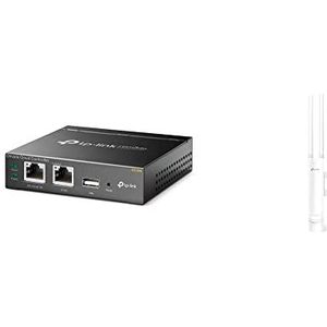 TP-Link OC200 Omada Hybrid PoE Hardware Controller voor EAP-serie, USB-poort voor back-up, mobiele app, grijs metallic & TP-Link Omada AC1200 Dual Band Outdoor Access Point (EAP225-Outdoor)