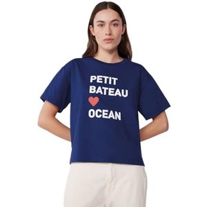 PETIT BATEAU - Le Boxy - T-shirt - Nachtblauw - Katoen