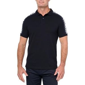 Armani Exchange Poloshirt met korte mouwen voor heren, jacquard logo, deep navy, M